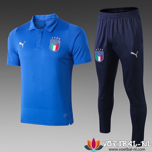 Italie Polo Shirt + Broek Blauw 2019/2020