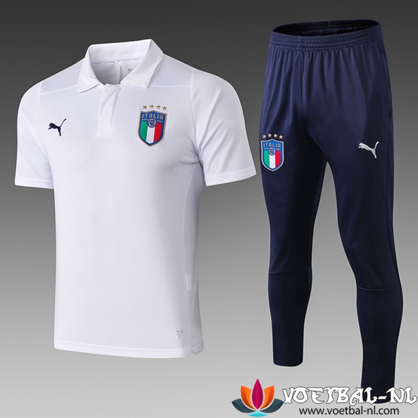 Italie Polo Shirt + Broek Wit 2019/2020