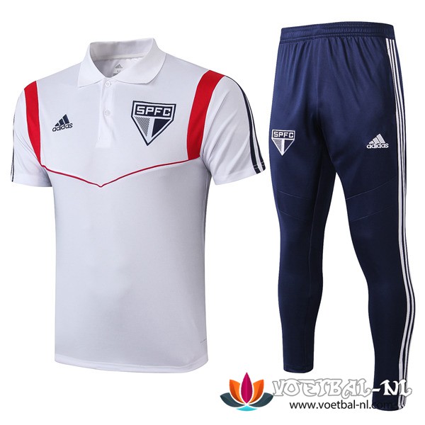 Sao Paulo FC Polo Shirt + Broek Wit 2019/2020