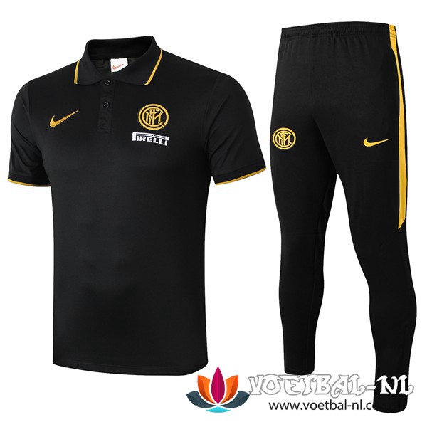 Inter Milan Polo Shirt + Broek Zwart 2019/2020