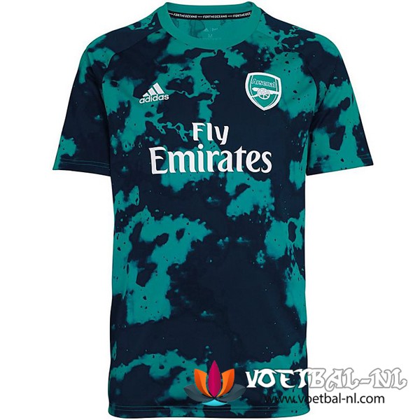 Arsenal Zwart Trainingsshirt Groen 2019/2020