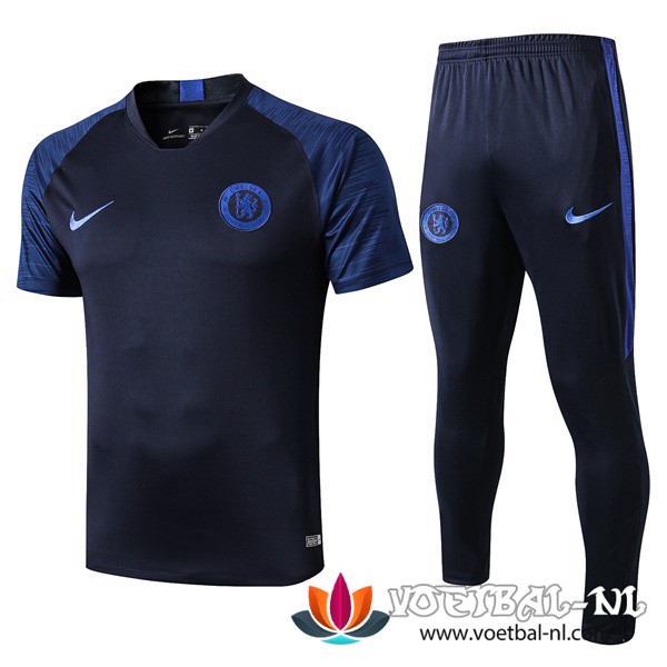 FC Chelsea Trainingsshirt + Broek Blauw Donker 2019/2020