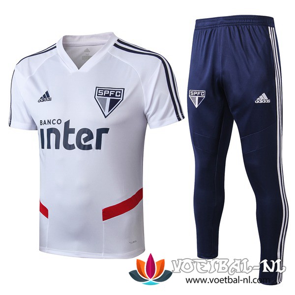 Sao Paulo FC Trainingsshirt + Broek Wit 2019/2020