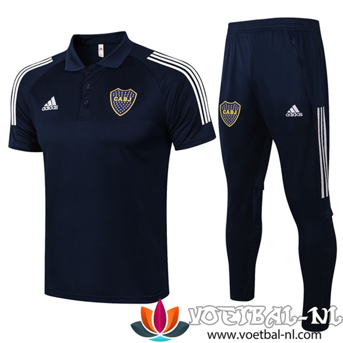 Boca Juniors Polo Shirt + Broek Marineblauw 2020/2021