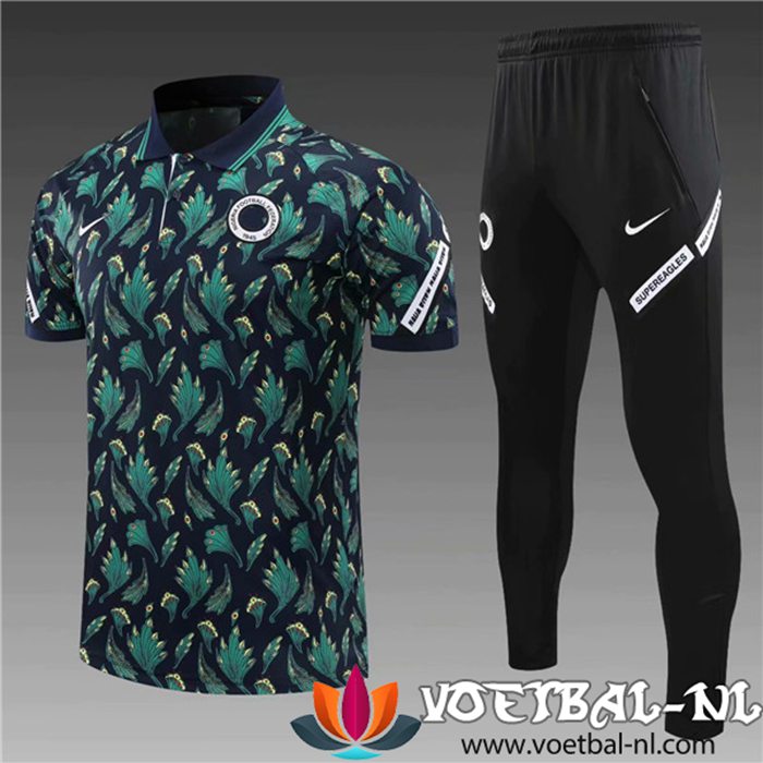 Nigeria Polo Shirt + Broek Zwart/Blauw 2020/2021