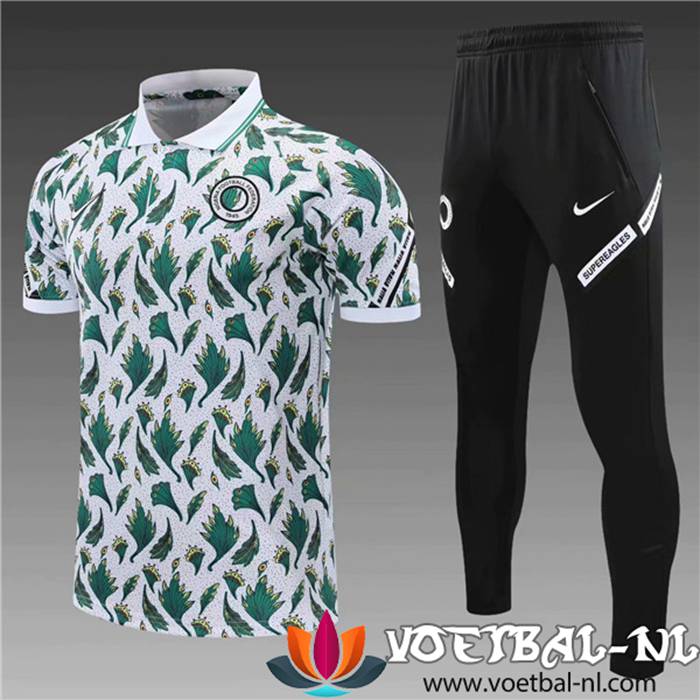 Nigeria Polo Shirt + Broek Wit/Blauw 2020/2021