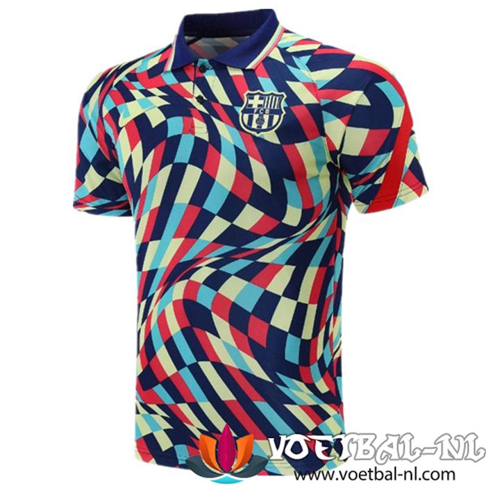 FC Barcelona Polo Shirt Blauw/Rood 2020/2021