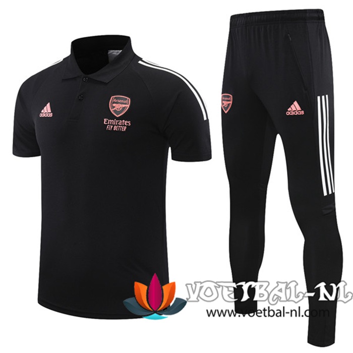Arsenal Polo Shirt + Broek Zwart 2021/2022