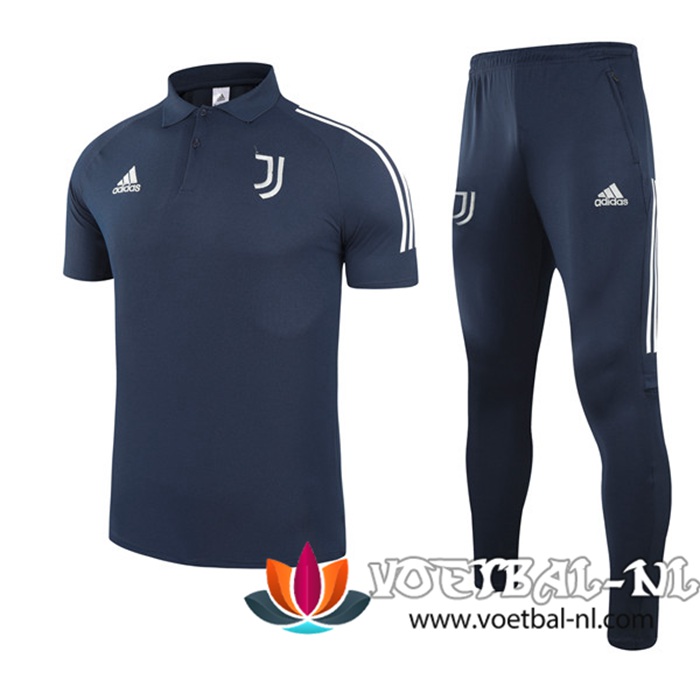 Juventus Polo Shirt + Broek Marineblauw 2021/2022