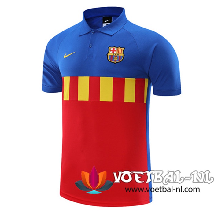 FC Barcelona Polo Shirt Blauw/Rood 2021/2022