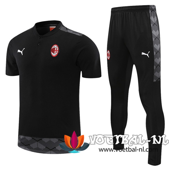AC Milan Trainingsshirt + Broek Zwart 2021/2022