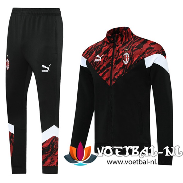 AC Milan Trainingspak (Jasje) Suit Rood/Zwart 2021/2022