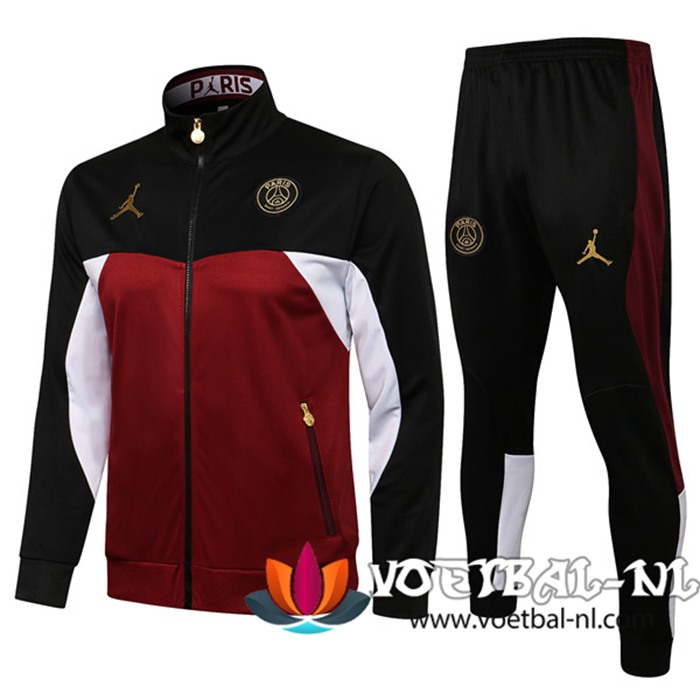 Jordan PSG Trainingspak (Jasje) Suit Zwart/Rood 2021/2022