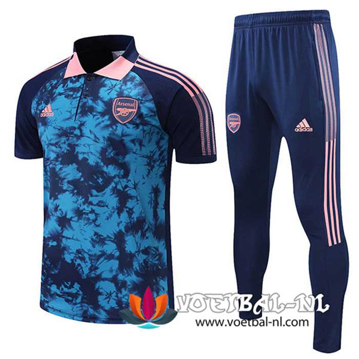 Arsenal Polo Shirt + Broek Blauw/Zwart 2021/2022
