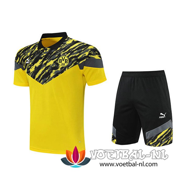 Dortmund BVB Polo Shirt + Shorts Geel/Zwart 2021/2022