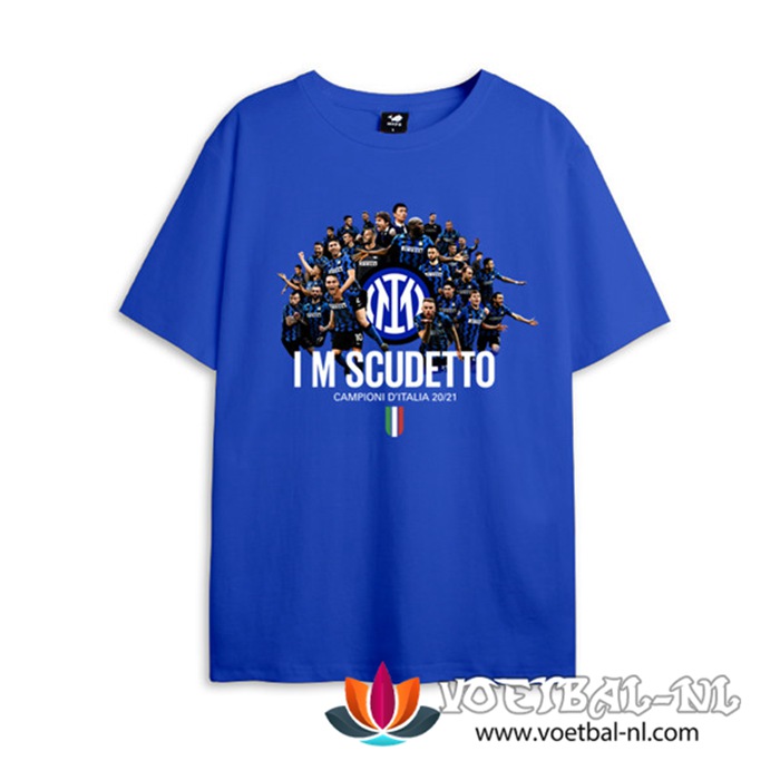 Inter IM Training T Shirt Scudetto Blauw 2021
