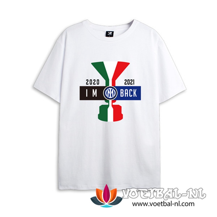 Inter IM Training T Shirt Scudetto Wit 2020/2021