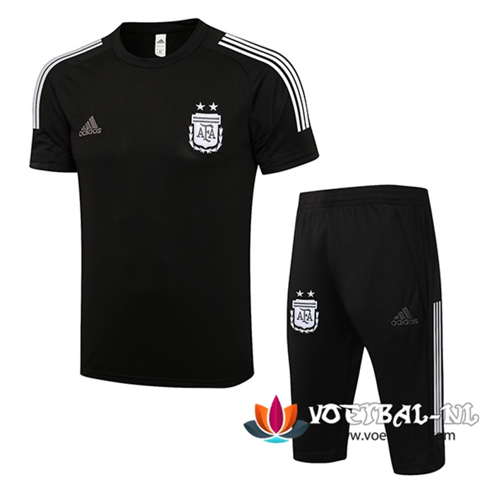 Argentini? Trainingsshirt + Shorts Zwart 2020/2021