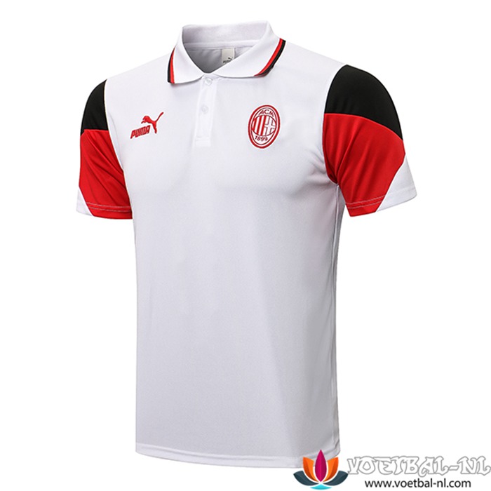 AC Milan Polo Shirt Rood/Wit 2021/2022