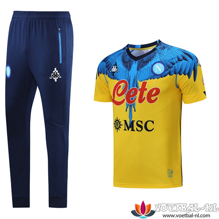 SSC Naples Trainingsshirt + Broek Zwart/Blauw 2021/2022