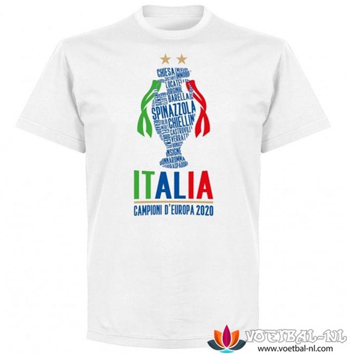 Itali? T-Shirts UEFA Euro 2020 Champions Wit - GXHTS03