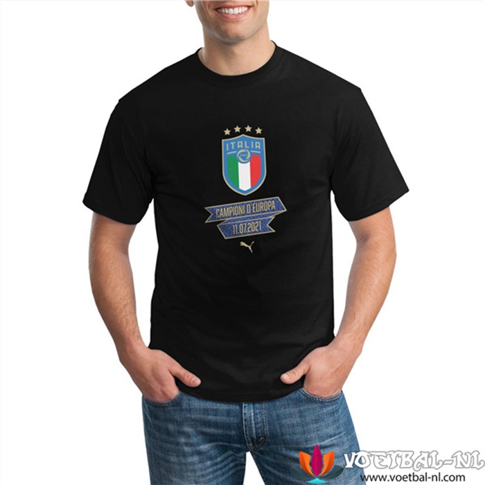 Itali? T-Shirts UEFA Euro 2020 Champions Zwart - GXHTS06