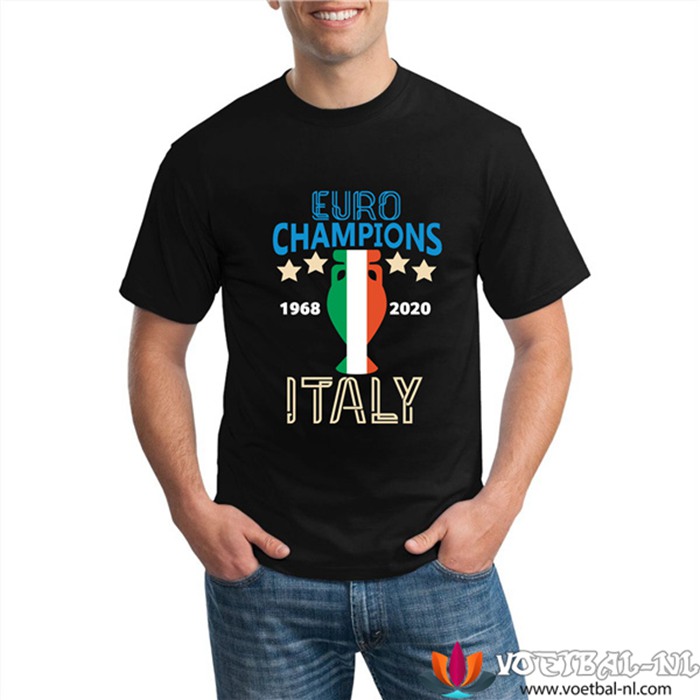 Itali? T-Shirts UEFA Euro 1968 - 2020 Champions Zwart - GXHTS08