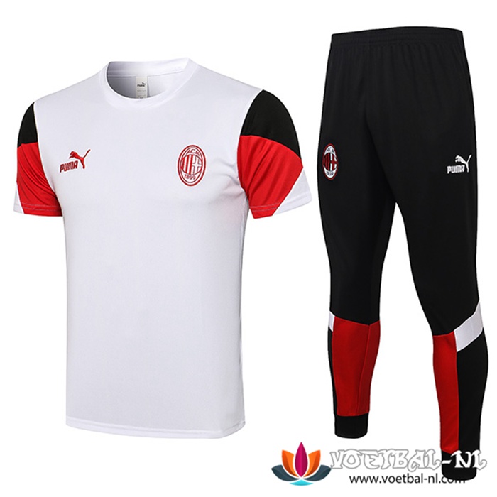 AC Milan Polo Shirt + Broek Wit 2021/2022