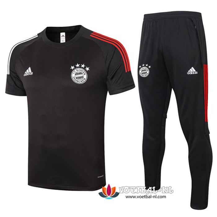 Bayern München Voetbal Training Shirt Set + Broeken Zwart 2020/2021
