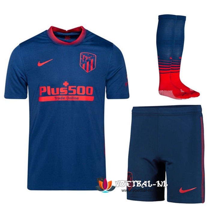 Ensemble Maillot Atletico Madrid Uit Voetbalshirts (Shorts+Chaussettes) 2020/21