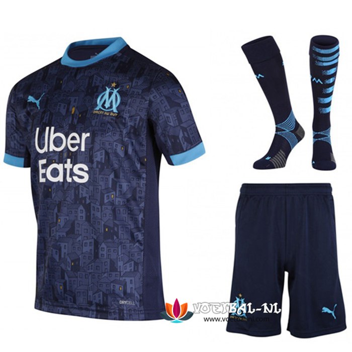 Marseille OM Uit Voetbalshirts (Shorts+Sokken) Set 2020/21