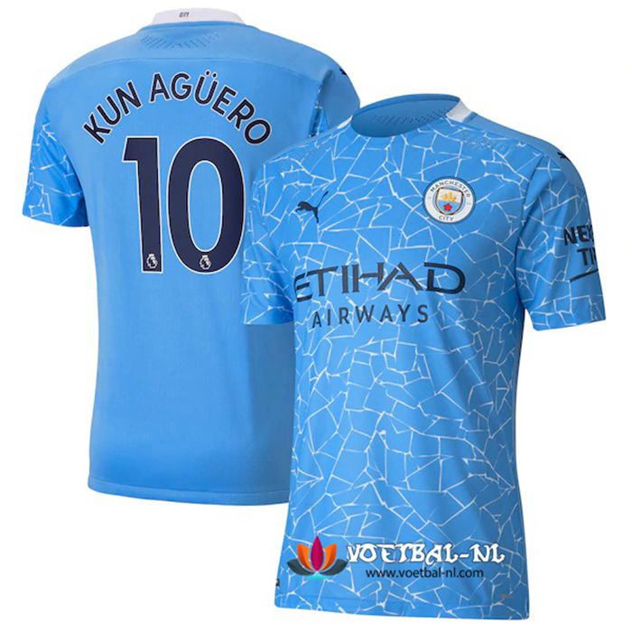 Manchester City (Agüero 10) Thuis Voetbalshirts 2020/2021