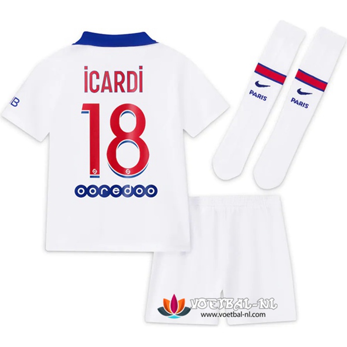 PSG (Icardi 18) Kinderens Uit Voetbalshirts 2020/2021