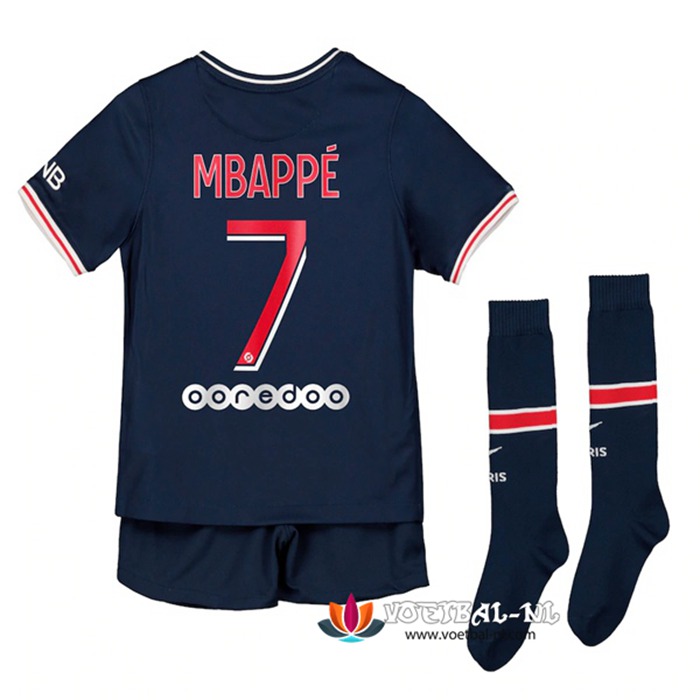 PSG (Mbappé 7) Kinderens Thuis Voetbalshirts 2020/2021
