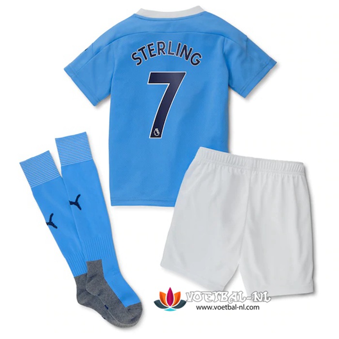 Manchester City (Sterling 7) Kinderens Thuis Voetbalshirts 2020/2021