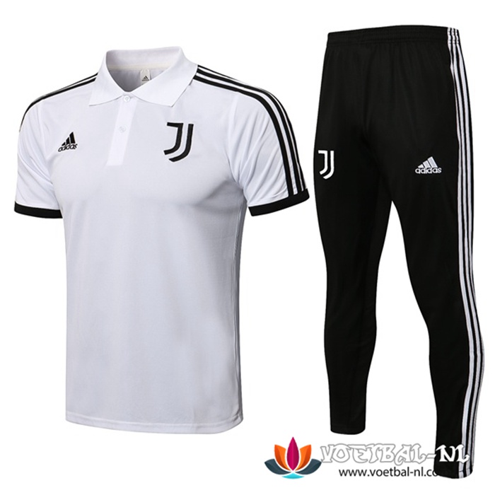 Juventus Polo Shirt + Broek Wit 2021/2022