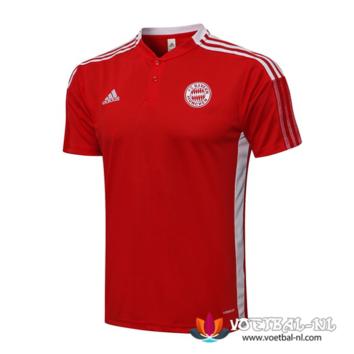 Bayern Munchen Polo Shirt Rood/Wit 2021/2022