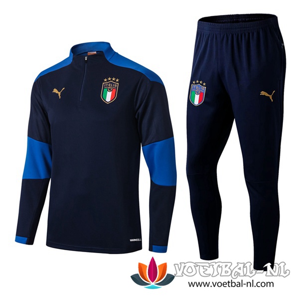 Italie Trainingsjack Blauw Marin 2020/2021