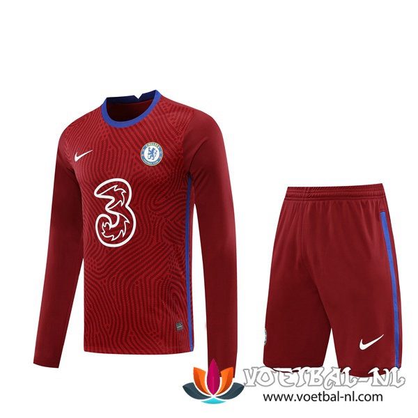 FC Chelsea Keeper Shirt Violet Lange Mouwen Voetbalshirts 2020/2021