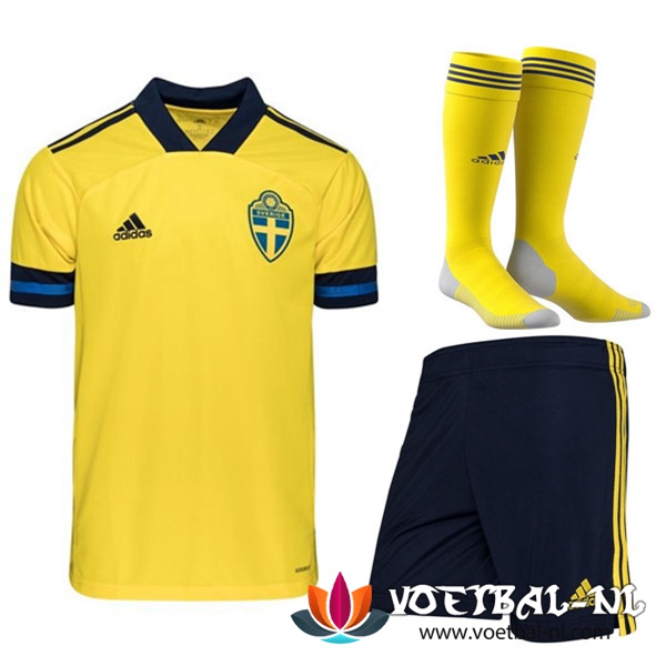 Zweden Thuis Voetbalshirts (Short+Sokken) 2020/2021