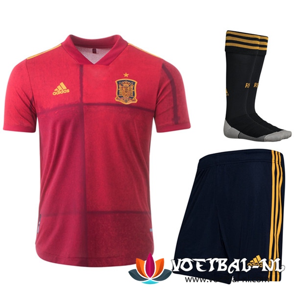Spanje Thuis Voetbalshirts (Short+Sokken) 2020/2021