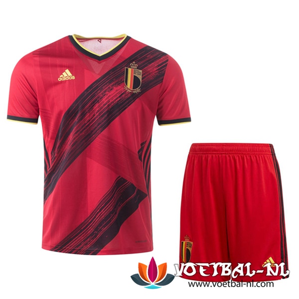 Nieuw Belgie Kind Thuis Voetbalshirts UEFA Euro 2020