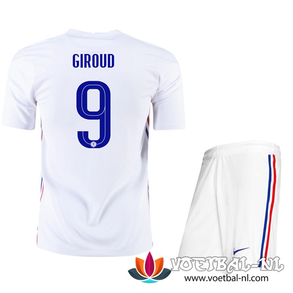 Frankrijk (Giroud 9) Kind Uit Voetbalshirts UEFA Euro 2020