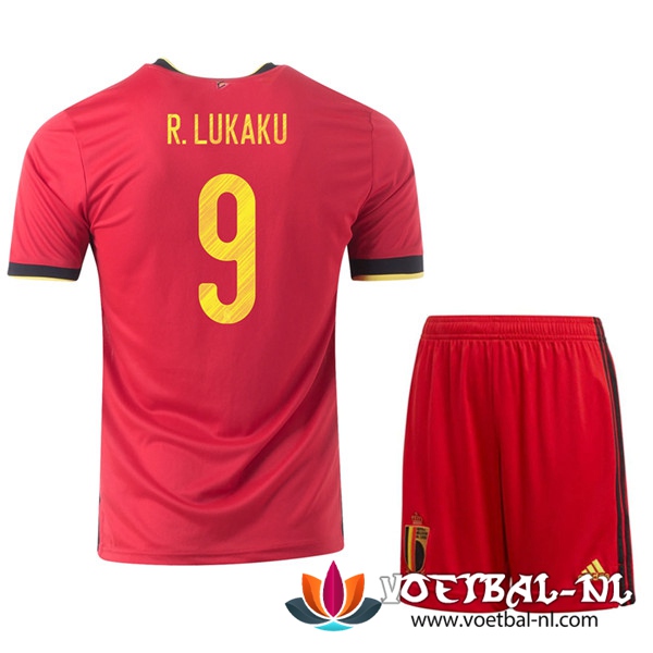 Belgie (R.Lukaku 9) Kind Thuis Voetbalshirts UEFA Euro 2020
