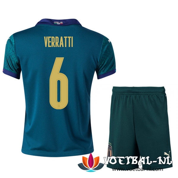 Italie (VERRATTI 6) Kind Third Voetbalshirts UEFA Euro 2020