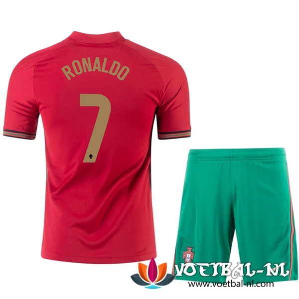 Portugal (RONALDO 7) Kind Thuis Voetbalshirts UEFA Euro 2020