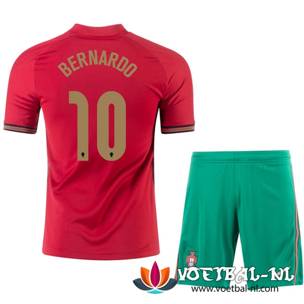 Portugal (BERNARDO 10) Kind Thuis Voetbalshirts UEFA Euro 2020