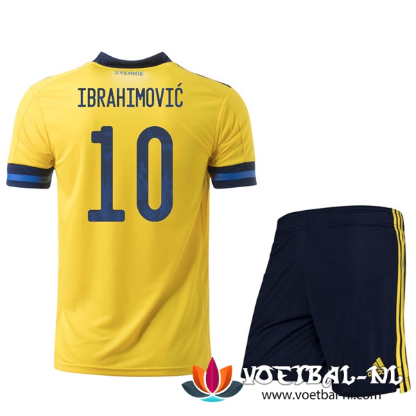 Zweden (IBRAHIMOVIC 10) Kind Thuis Voetbalshirts UEFA Euro 2020