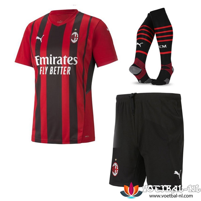 AC Milan Thuisshirt (Shorts+Sokken) Set 2021/2022