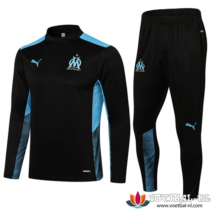 Marseille OM Trainingspak Zwart/Blauw 2021/2022